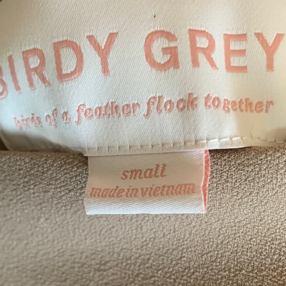 Birdy Grey Gown Beige/Champagne Fully Lined Side Front Split Small - Picture 4 of 10